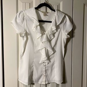 Banana republic ruffle sleeve blouse